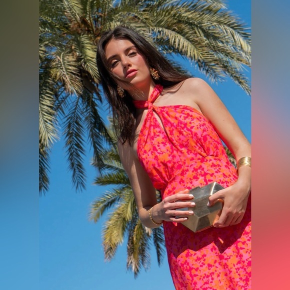 Women’s All I Want Summer Chiffon Multi-Position Neckline Floral Dress Small - Picture 3 of 16